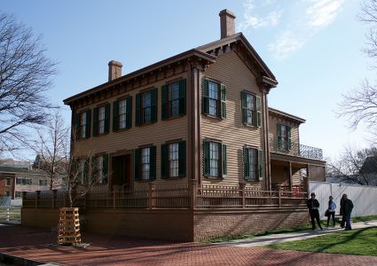 スプリングフィールドの、リンカーンが住んでいた家