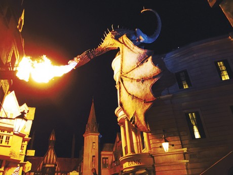 ハリー・ポッターの火を噴くドラゴン Photo © Mirei Sato