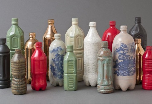 Chinese Still Life #1, 2013 Porcelain, glaze, transfers, gold luster Varies in Size. From the collection of the artist. Photo by Susan Einstein