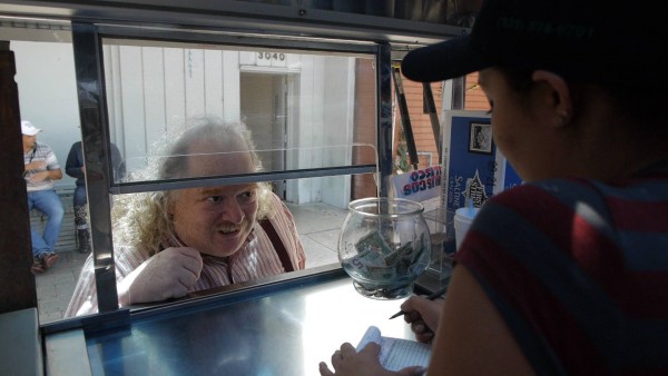 Jonathan Gold in Laura Gabbert’s CITY OF GOLD.  Courtesy of Goro Toshima.  A Sundance Selects release.  